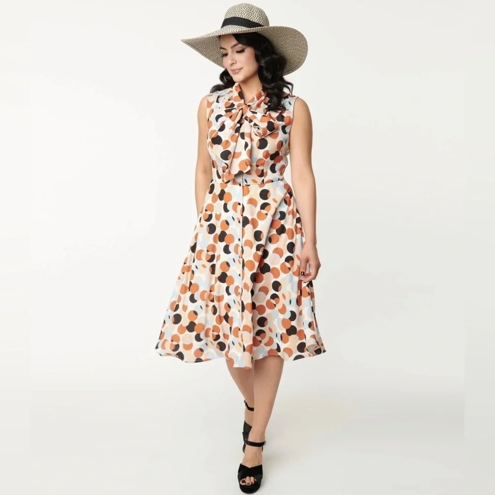 Unique Vintage Polka Dot Dress - Picture 3 of 3